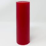 3x9" Sweetheart Red Pillar Candle