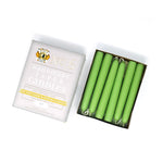 6" Dripless Taper Candles - Unscented Lime Green - Mole Hollow Candles