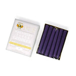 6" Dripless Taper Candles - Unscented Plum Purple - Mole Hollow Candles