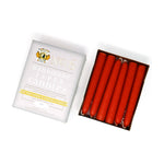 6" Dripless Taper Candles - Unscented Sunspot Orange - Mole Hollow Candles