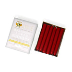 6" Dripless Taper Candles - Unscented Sweetheart Red - Mole Hollow Candles
