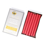 8 Inch Dripless Taper Candles - Unscented Coral Pink - Mole Hollow Candles