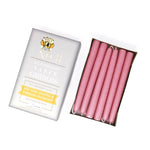 8 Inch Dripless Taper Candles - Unscented Dusty Rose - Mole Hollow Candles