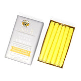 8 Inch Dripless Taper Candles - Unscented Sun Yellow - Mole Hollow Candles