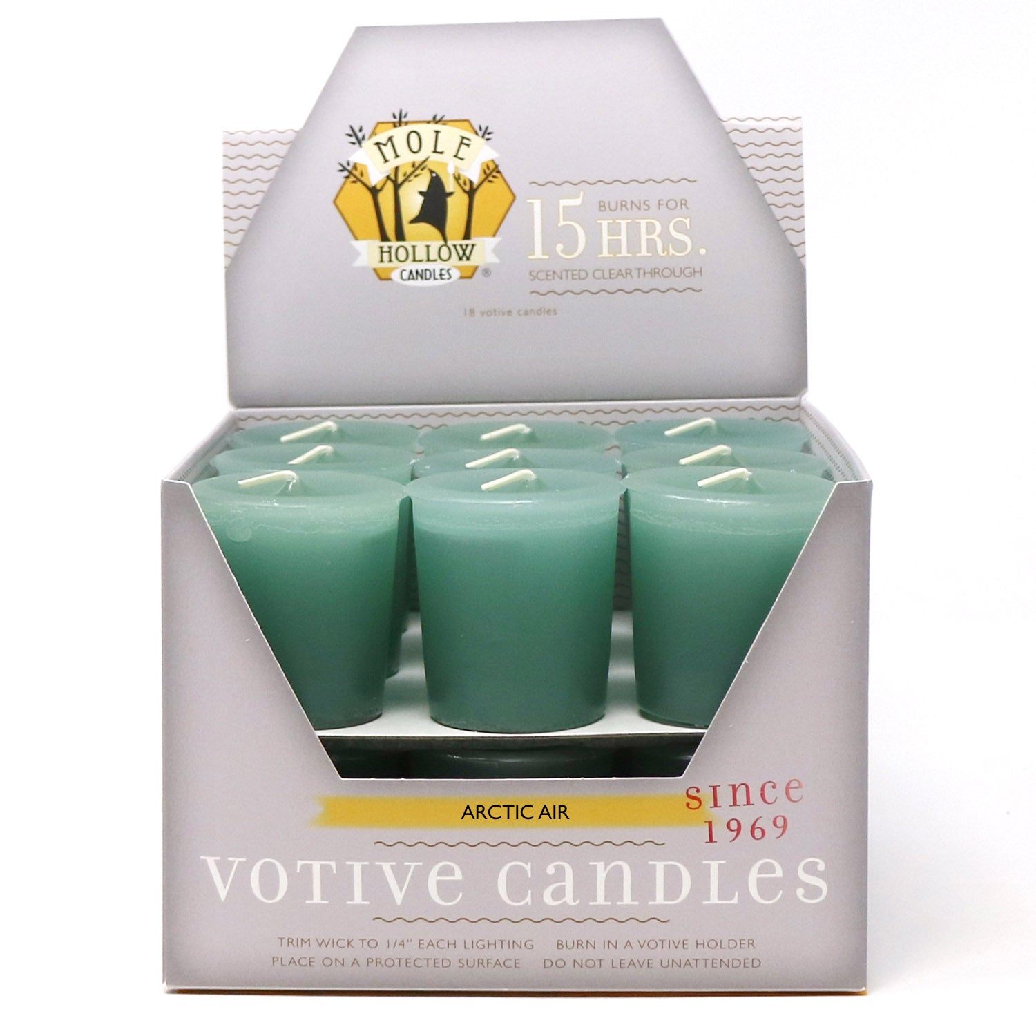 Arctic Air scented votives, box of 18