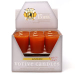 Autumn Spice scented votive candles box of 18