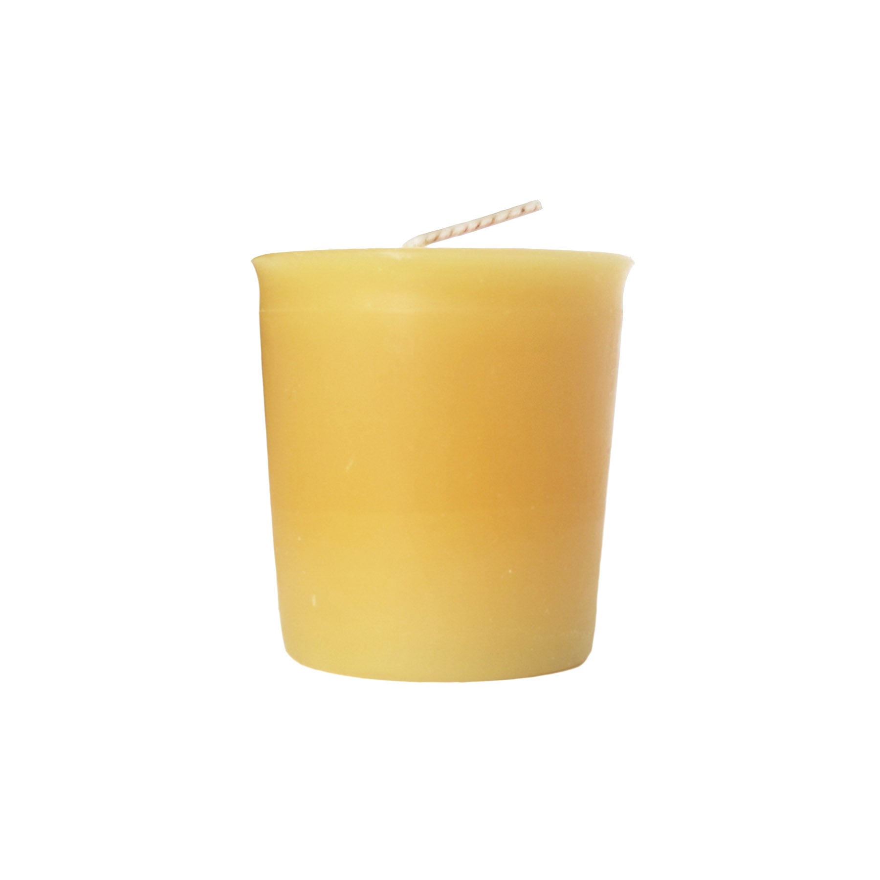 Natural Beeswax Votive - Beeswax Candle -  Mole Hollow Candles