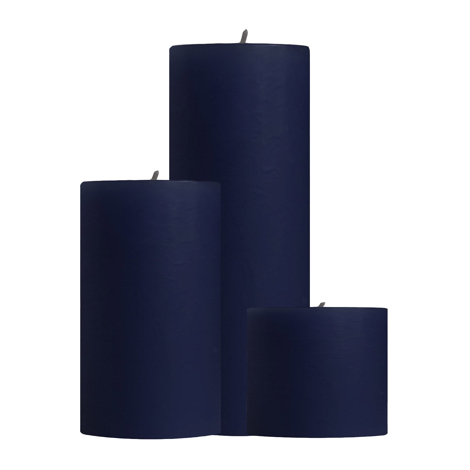 Blueberry scented pillar candles