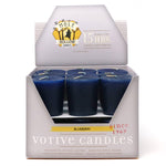 Blueberry scented votive candles, box of 18