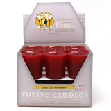 Cape Cod Cranberry scented votive candles, box of 18