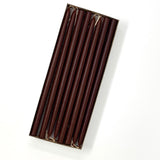 10" Chestnut Brown Tiny Taper Candles - Mole Hollow Candles