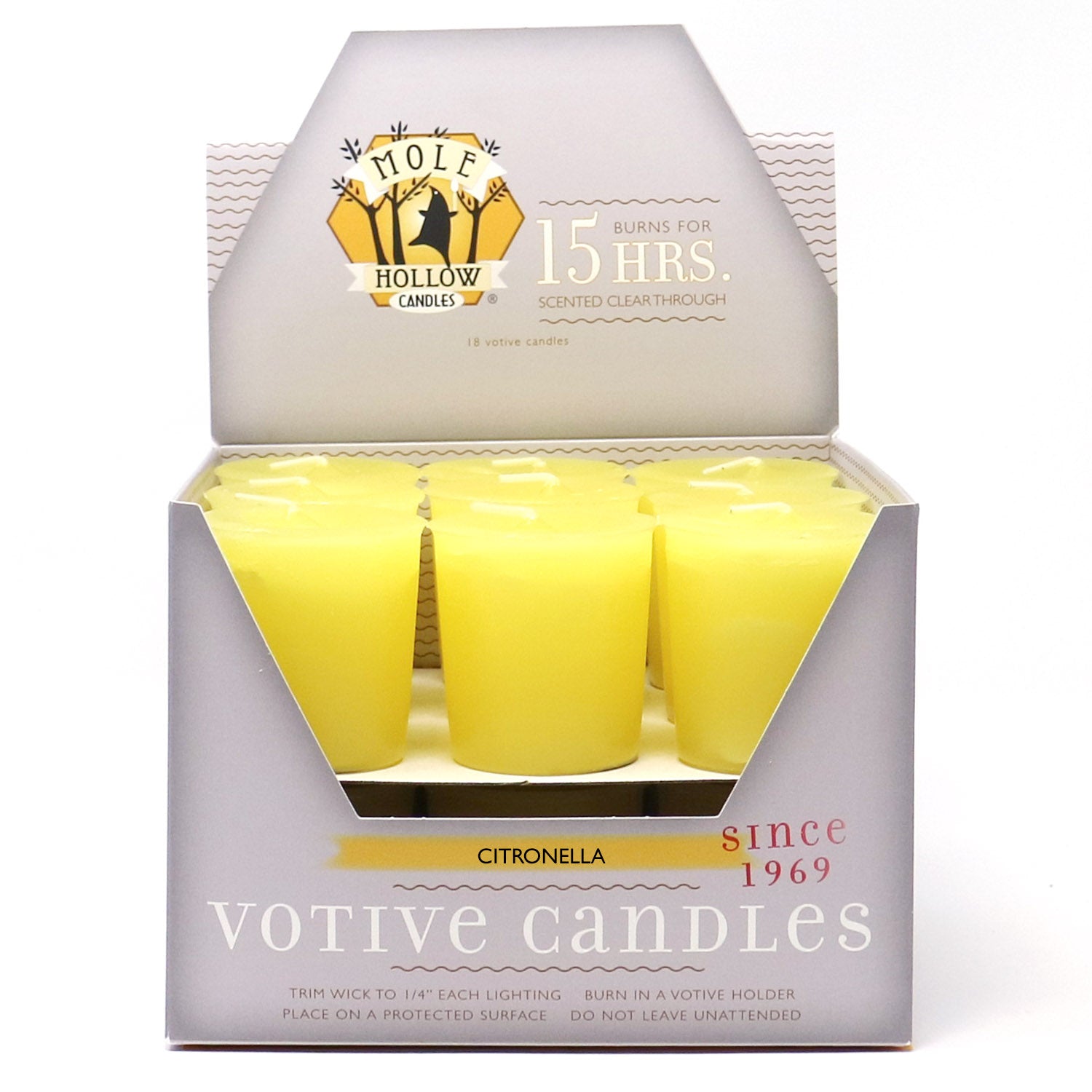 Citronella Votive Candles - Citronella Scented Candle - Mole Hollow Candles