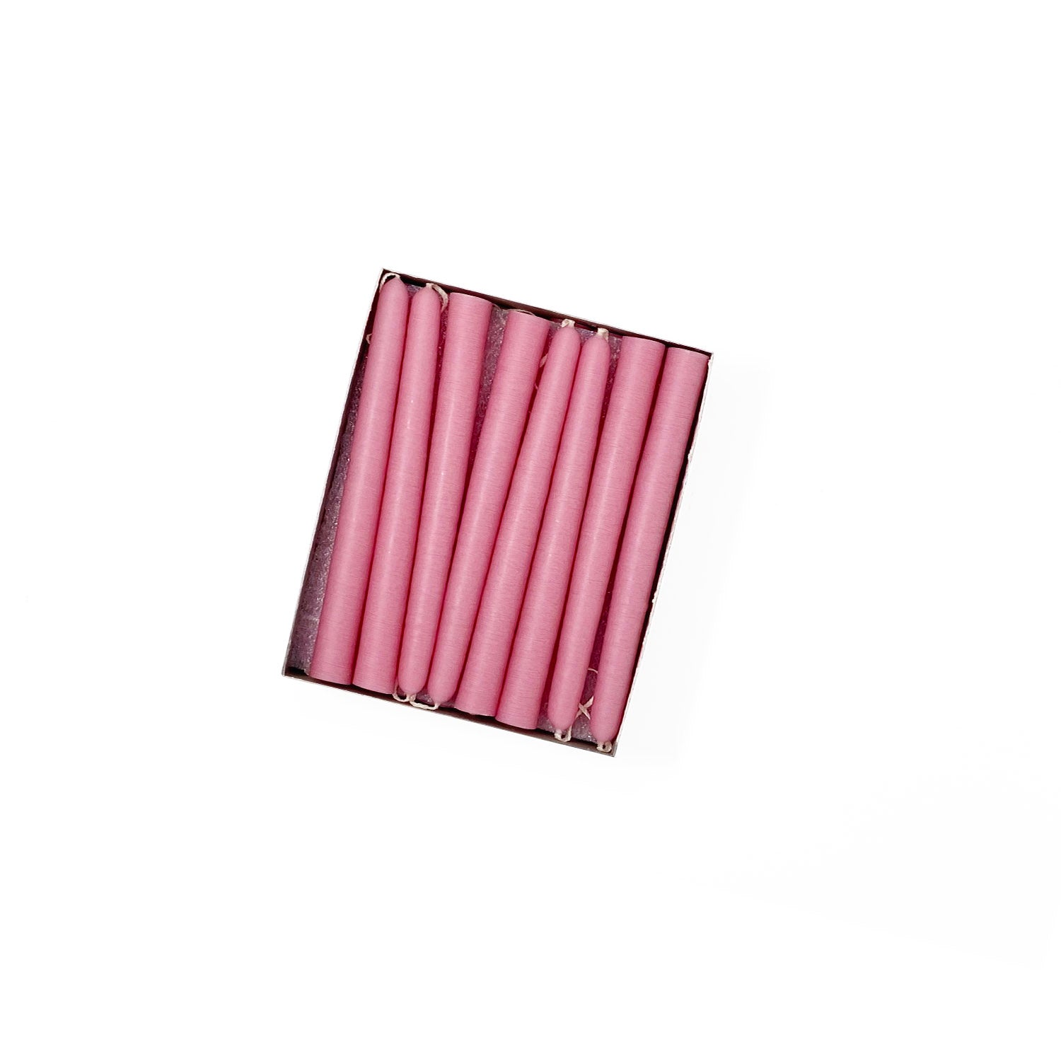 4.5" Dusty Rose Tiny Taper Candles - Mole Hollow Candles