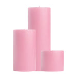 Dusty Rose Pillar Candles - Unscented Pink Pillar Candles