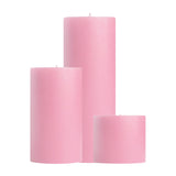 Dusty Rose Pillar Candles - Unscented Pink Pillar Candles