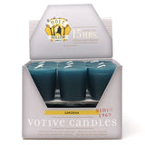 Gardenia scented votive candles, box of 18