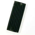 10" Hunter Green Tiny Taper Candles - Mole Hollow Candles