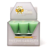 Mist scented votive candles, box of 18