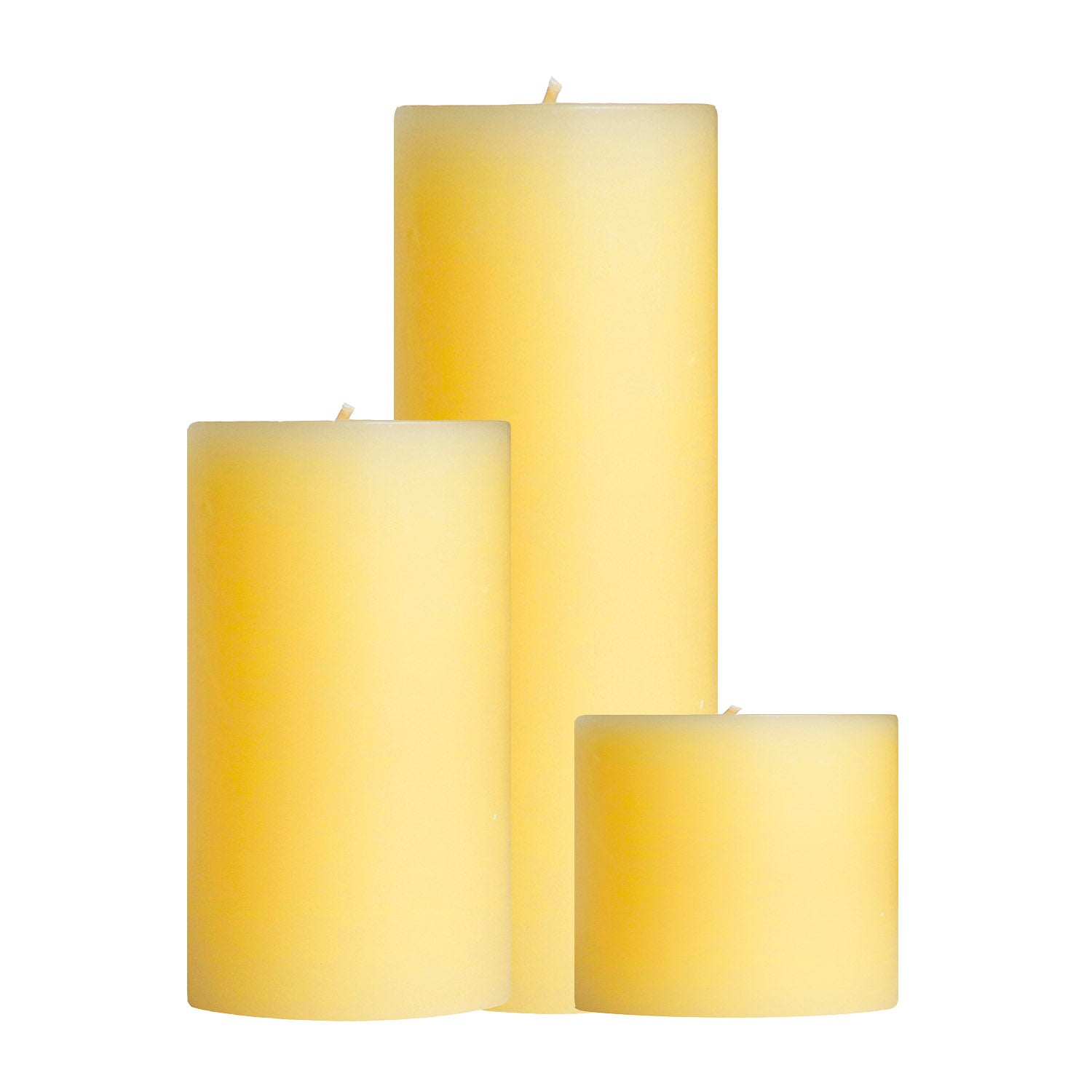 Rain scented pillar candles