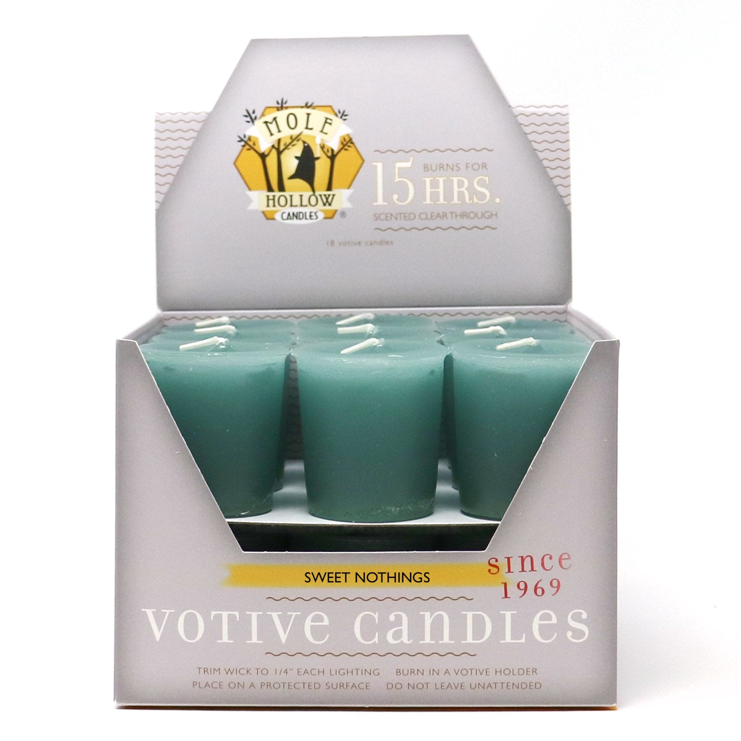 Sweet Nothings Votive Candles, Box of 18