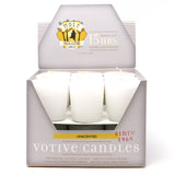 White Unscented Votive - Unscented Candles - Mole Hollow Candles